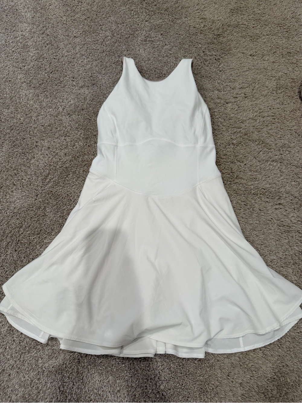 lululemon athletica White Sleeveless Fit-and-Flare Midi Dress